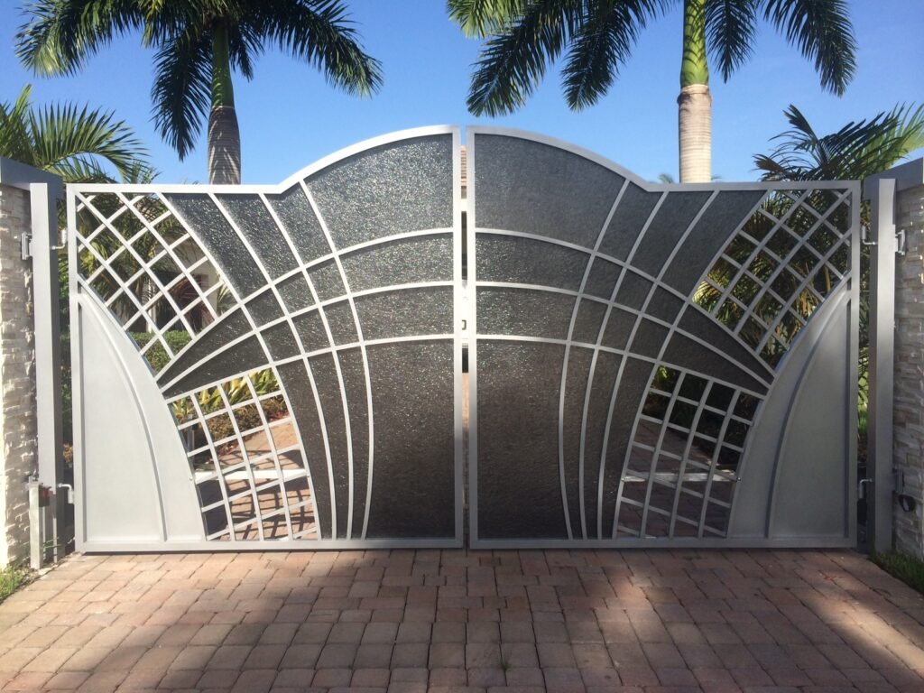 custom iron swing gates